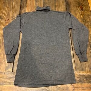 Eagles Eye Turtleneck Long Sleeve Top Charcoal Gray Heathered Women's Small